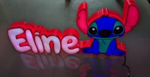 Lampe prénom avec Stitch